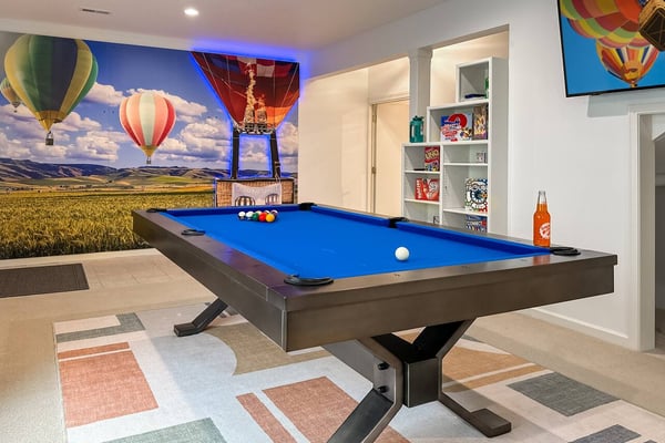 Aerial view of a well-managed vacation rental property