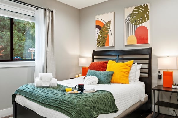 Clean vacation rental bedroom